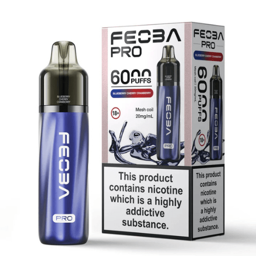 Feoba Pro 6000 Disposable Device 20MG - Pack of 5 - Eliquid Base - Blueberry Cherry Cranberry